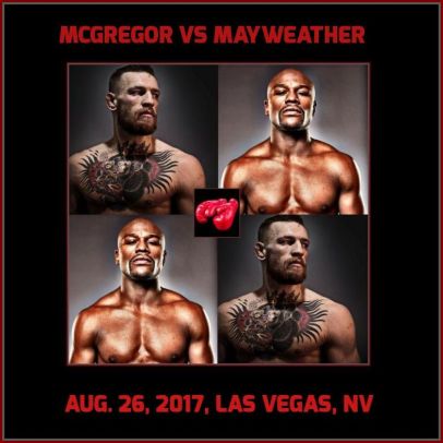 McGregor vs Mayweather, Generic Poster - CAPTIONED 1000x1000 PIX
